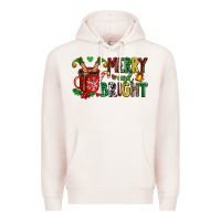 Pale Pink merry and bright Premium Hoodie - AdoDesignShop