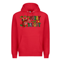 Red merry and bright Premium Hoodie - AdoDesignShop