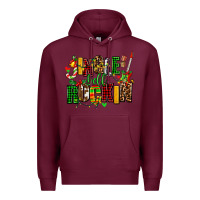 Burgundy jingle bell rockin Premium Hoodie - AdoDesignShop