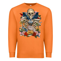 Carrot Flower Boho Skull Skeleton Premium Sweatshirt - RanaPortraitStore