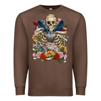 Chestnut Flower Boho Skull Skeleton Premium Sweatshirt - RanaPortraitStore