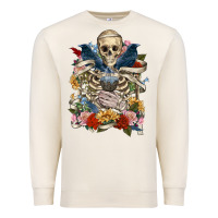 Sandshell Flower Boho Skull Skeleton Premium Sweatshirt - RanaPortraitStore