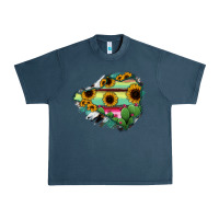 Midnight Navy Colima State Of Mexico Map Urban Heavy Tee - RanaPortraitStore