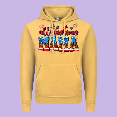 All American Mama Vintage Hoodie Designed By Adodesignshop