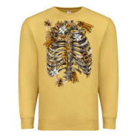 Antique Gold Flower rib cage bees Premium Sweatshirt - RanaPortraitStore