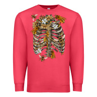 Cardinal Flower rib cage bees Premium Sweatshirt - RanaPortraitStore