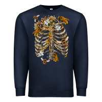 Navy Flower rib cage bees Premium Sweatshirt - RanaPortraitStore