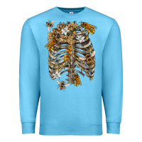 Ocean Blue Flower rib cage bees Premium Sweatshirt - RanaPortraitStore