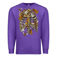 Purple Flower rib cage bees Premium Sweatshirt - RanaPortraitStore