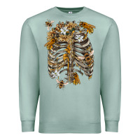 Seafoam Flower rib cage bees Premium Sweatshirt - RanaPortraitStore