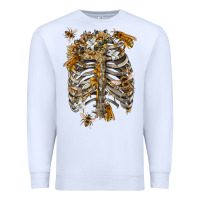 White Flower rib cage bees Premium Sweatshirt - RanaPortraitStore