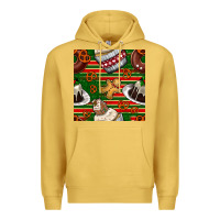 Antique Gold christmas cake seamless pattern Premium Hoodie - BundleAndBundleShop