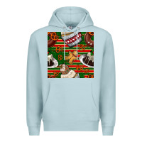 Blue Mist christmas cake seamless pattern Premium Hoodie - BundleAndBundleShop