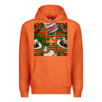 Carrot christmas cake seamless pattern Premium Hoodie - BundleAndBundleShop