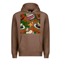 Chestnut christmas cake seamless pattern Premium Hoodie - BundleAndBundleShop