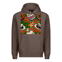 Coffee christmas cake seamless pattern Premium Hoodie - BundleAndBundleShop