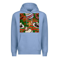 Colony Blue christmas cake seamless pattern Premium Hoodie - BundleAndBundleShop