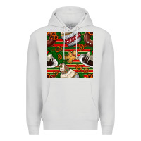 Dove Grey christmas cake seamless pattern Premium Hoodie - BundleAndBundleShop