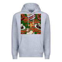 Heather Grey christmas cake seamless pattern Premium Hoodie - BundleAndBundleShop
