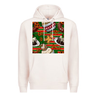 Pale Pink christmas cake seamless pattern Premium Hoodie - BundleAndBundleShop