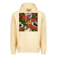 Pina Colada christmas cake seamless pattern Premium Hoodie - BundleAndBundleShop