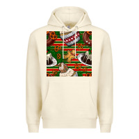 Sandshell christmas cake seamless pattern Premium Hoodie - BundleAndBundleShop