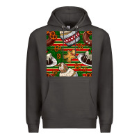 Smoke christmas cake seamless pattern Premium Hoodie - BundleAndBundleShop