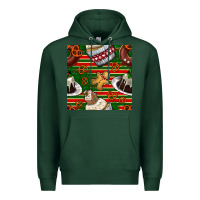 Sports Green christmas cake seamless pattern Premium Hoodie - BundleAndBundleShop
