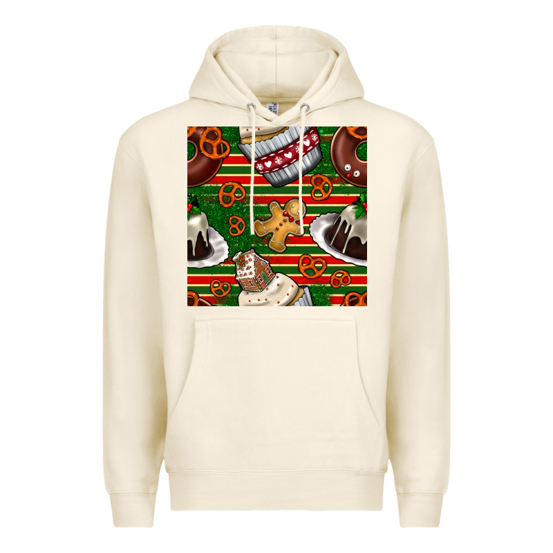 Christmas Cake Seamless Pattern Premium Hoodie by BundleAndBundleShop | Teevron