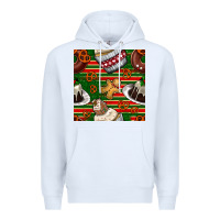 White christmas cake seamless pattern Premium Hoodie - BundleAndBundleShop