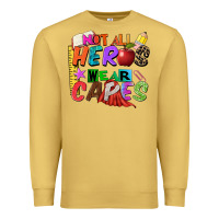 Antique Gold not all heros wear capes Premium Sweatshirt - Zillion Design Studio