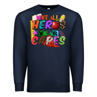 Navy not all heros wear capes Premium Sweatshirt - Zillion Design Studio