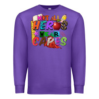 Purple not all heros wear capes Premium Sweatshirt - Zillion Design Studio
