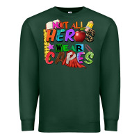 Sports Green not all heros wear capes Premium Sweatshirt - Zillion Design Studio