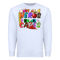 White not all heros wear capes Premium Sweatshirt - Zillion Design Studio