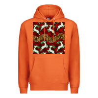 Carrot christmas deer and plaid seamless pattern Premium Hoodie - BundleAndBundleShop
