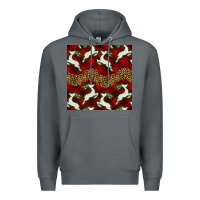 Rock christmas deer and plaid seamless pattern Premium Hoodie - BundleAndBundleShop