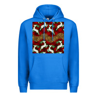 True Royal christmas deer and plaid seamless pattern Premium Hoodie - BundleAndBundleShop