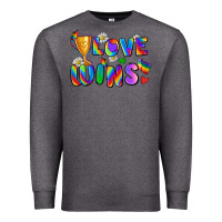 Charcoal Heather love wins Premium Sweatshirt - Zillion Design Studio