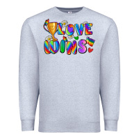 Heather Grey love wins Premium Sweatshirt - Zillion Design Studio