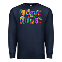 Navy love wins Premium Sweatshirt - Zillion Design Studio