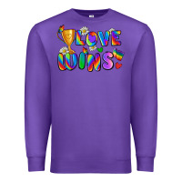 Purple love wins Premium Sweatshirt - Zillion Design Studio