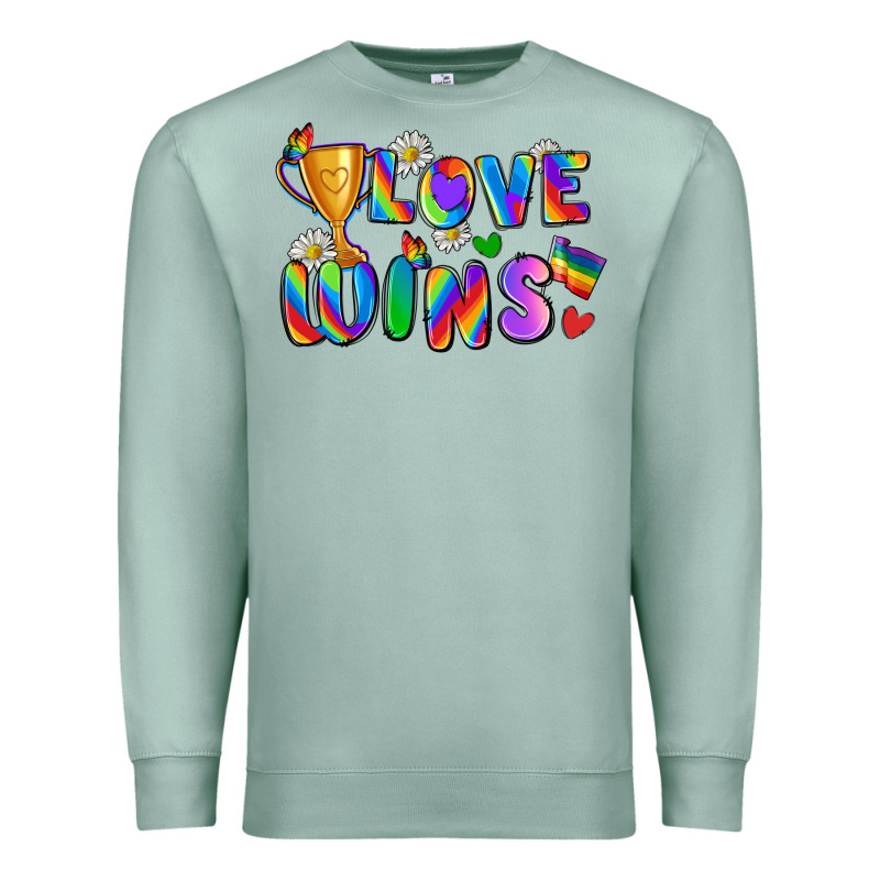 Love Wins Premium Sweatshirt by Zillion Design Studio | Teevron
