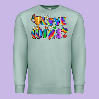 Love Wins Premium Sweatshirt Designed By Zillion Design Studio