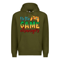 Army Green Be the game changer Premium Hoodie - JahusDesignShop
