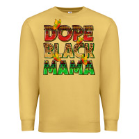 Antique Gold dope black mama with butterflies Premium Sweatshirt - texasbilliewilder