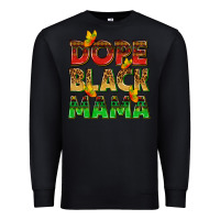 Black dope black mama with butterflies Premium Sweatshirt - texasbilliewilder