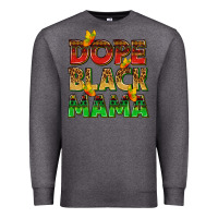 Charcoal Heather dope black mama with butterflies Premium Sweatshirt - texasbilliewilder