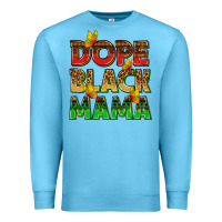 Ocean Blue dope black mama with butterflies Premium Sweatshirt - texasbilliewilder