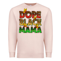 Pale Pink dope black mama with butterflies Premium Sweatshirt - texasbilliewilder